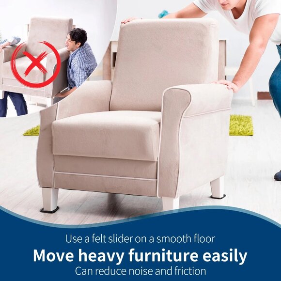 72PACK FURNITURE SLIDERS FOR HARDWOOD FLOORS, FURNITURE FLOOR PROTECTORS, SQUARE - Picture 15 of 15
